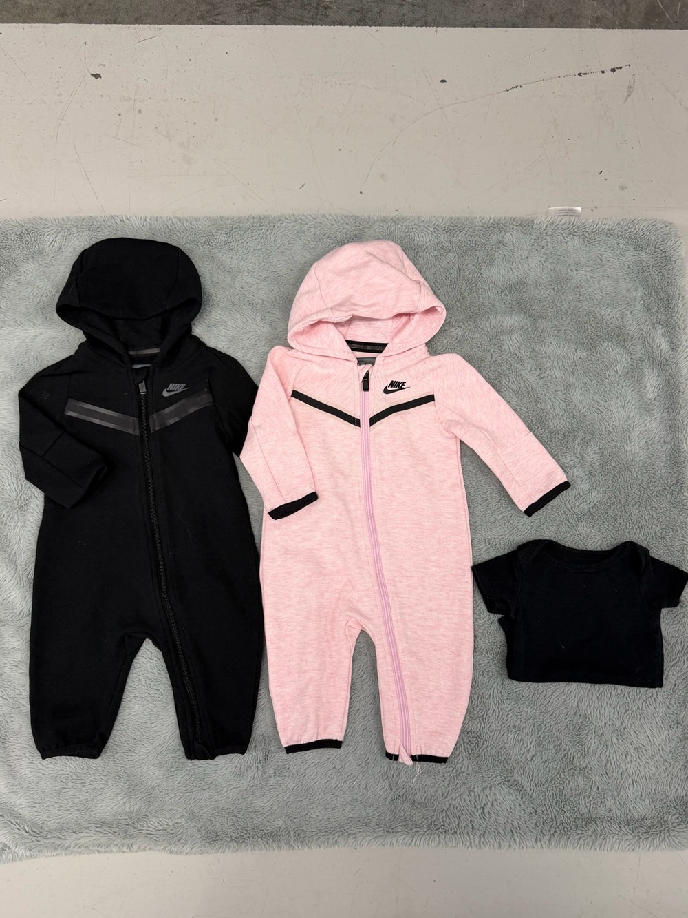 Nike Kids Hooded One-Piece Set - Pink and Black